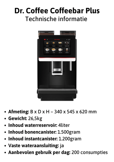 Zakelijke Koffiemachine: Dr. Coffee Coffeebar Plus - Fancy Beans