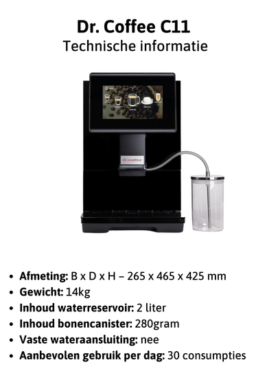 Zakelijke Koffiemachine: Dr. Coffee C11 - Fancy Beans